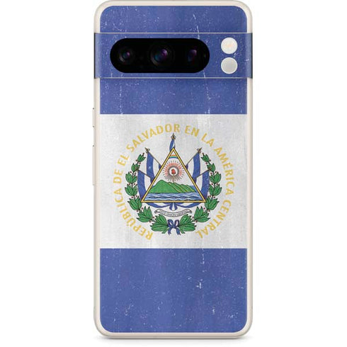 El Salvador Flag Distressed Google Pixel 8 Pro Skin